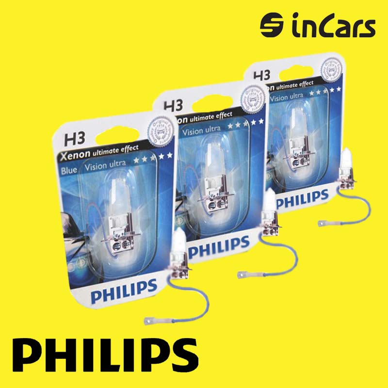 Автолампа Philips H3 Bluevision ultra 12336 bvub1